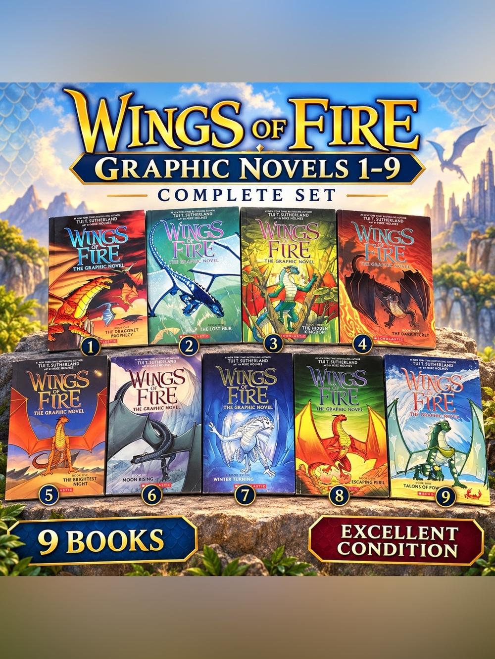 Wings of Fire Graphic Novels Books 1–9 Complete Set